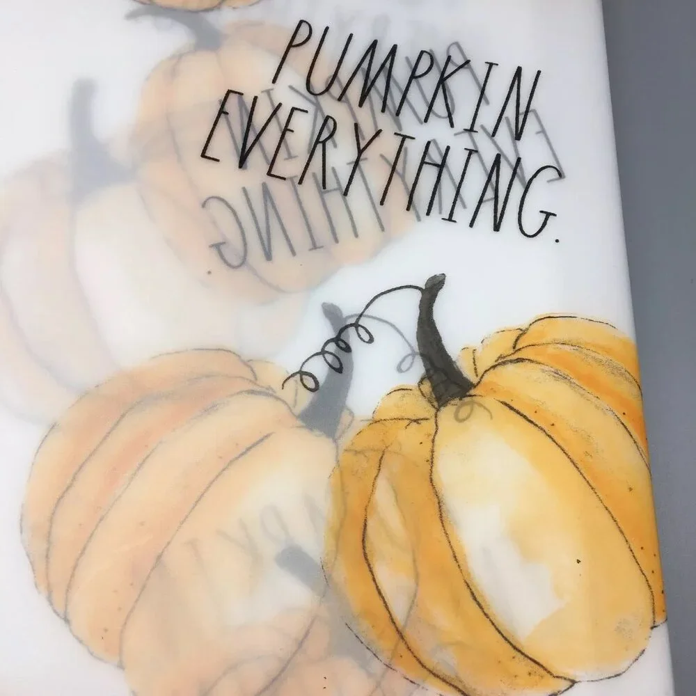 Rae Dunn Pumpkin Everything Shower Curtain LINER Orange Thanksgiving Fall Decor